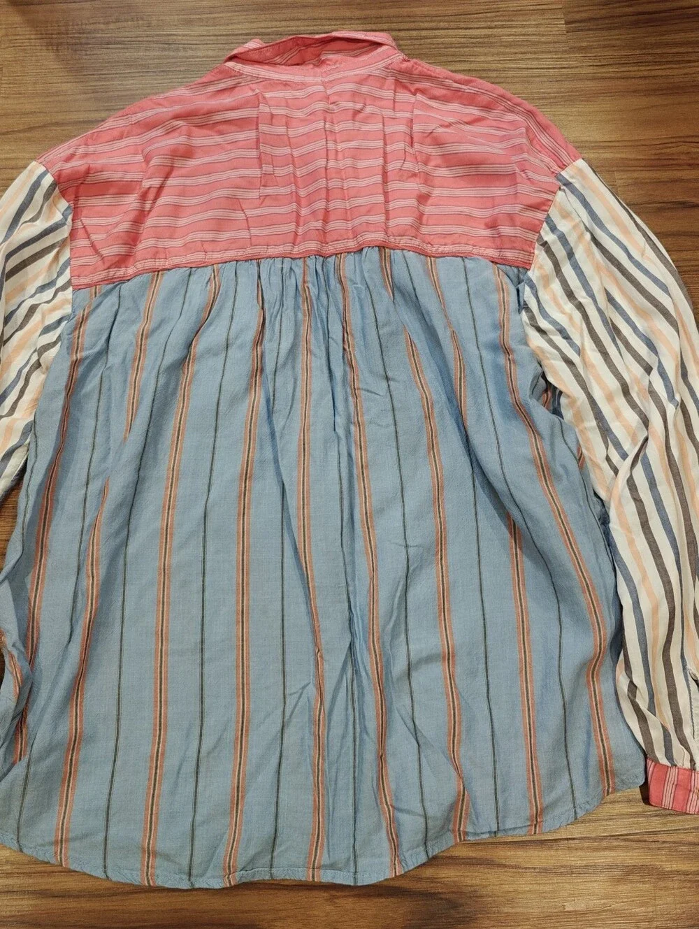 Anthropologie True Pajama Top Only Women Casual Stripe Long Sleeve Shirt